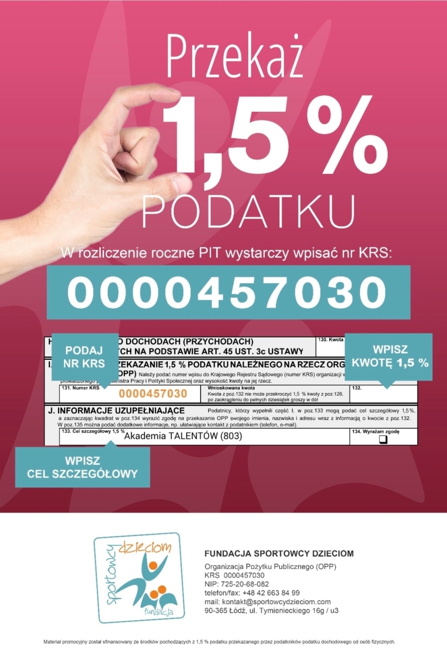 1,5 % podatku